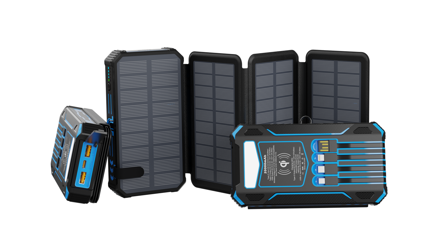 OEM!Solar Power Bank - Four Solar Panels