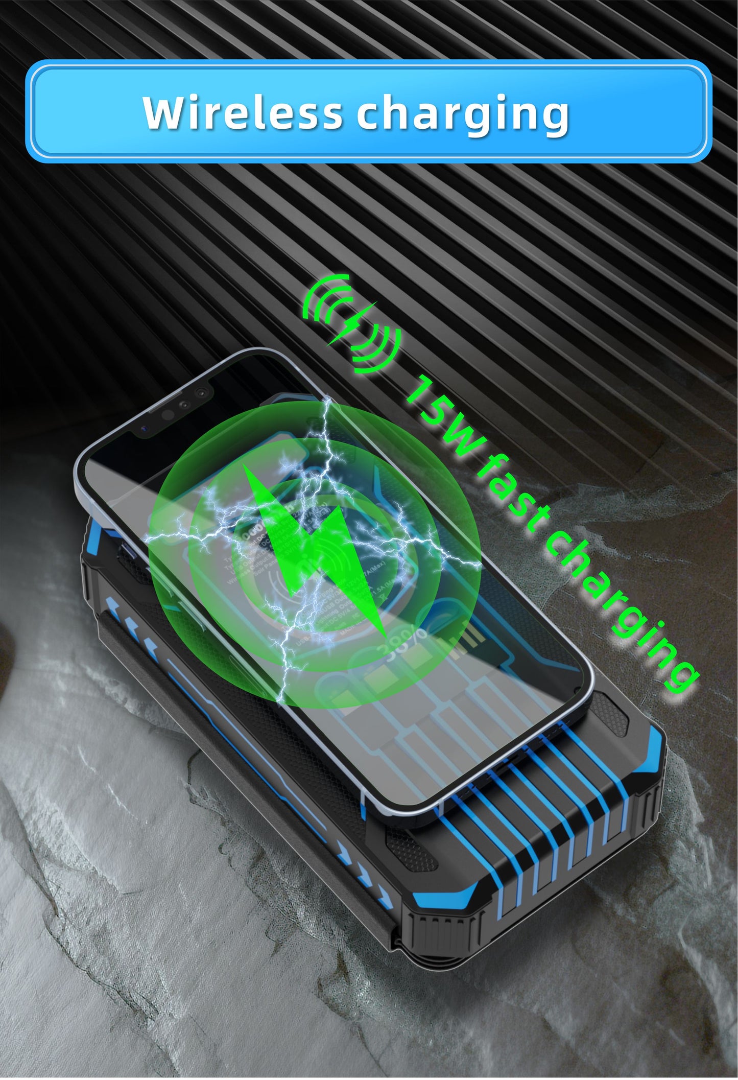 OEM!Solar Power Bank - Four Solar Panels